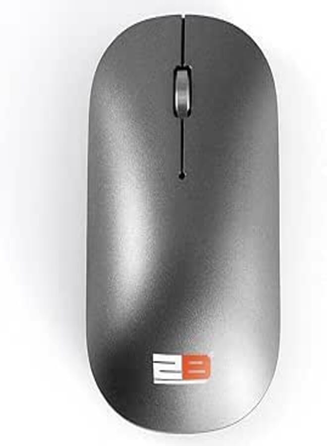 2B (MO876) 2.4GHz Slim Wireless Optical Mouse with Blue Light - Gray